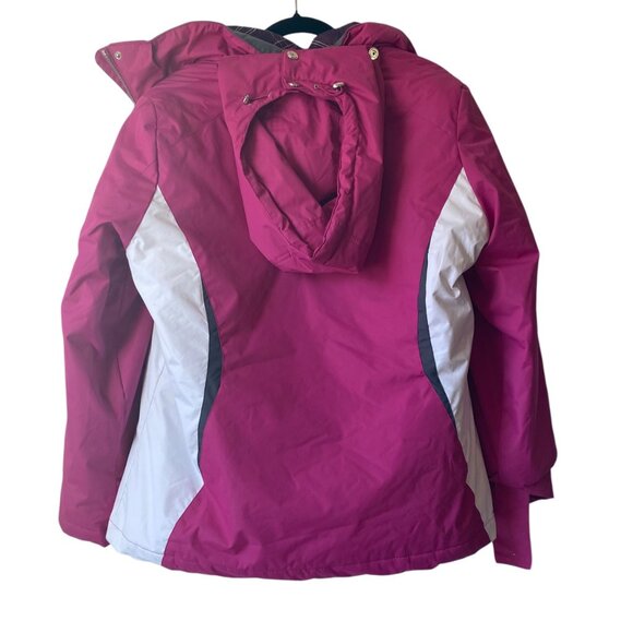 ZeroXposur Women L 3-in-1 Pink Hooded Ski Jacket Removable Liner Zip Pockets - Picture 2 of 13